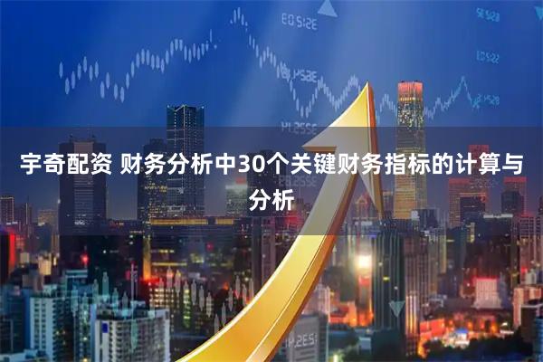 宇奇配资 财务分析中30个关键财务指标的计算与分析