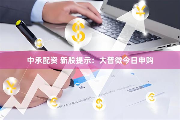 中承配资 新股提示：大普微今日申购