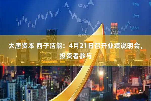 大唐资本 西子洁能：4月21日召开业绩说明会，投资者参与