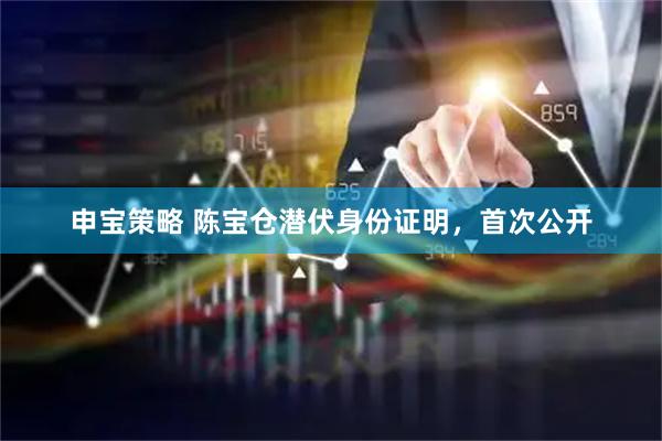 申宝策略 陈宝仓潜伏身份证明，首次公开