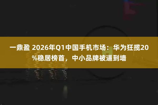 一鼎盈 2026年Q1中国手机市场：华为狂揽20%稳居榜首，中小品牌被逼到墙